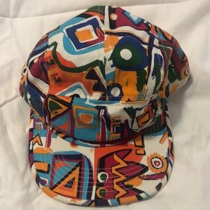 Multicolor 5 panel adjustable cap